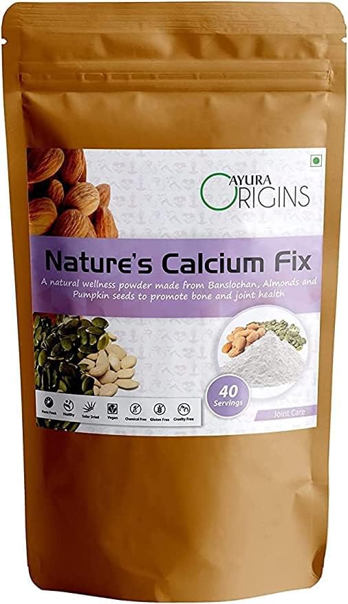 om AYURA Origins Nature’s Calcium Fix, Powder, Made with Almonds, Pumpkin Seeds and