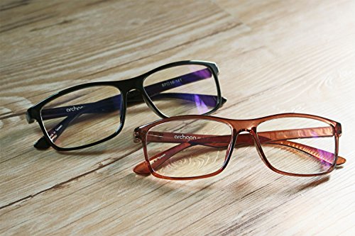 HornetTek BLK104 Computer & Gaming Glasses with Blue Light Protection & UV Filter Eyewear Light Weight Frame with Crystal Lens