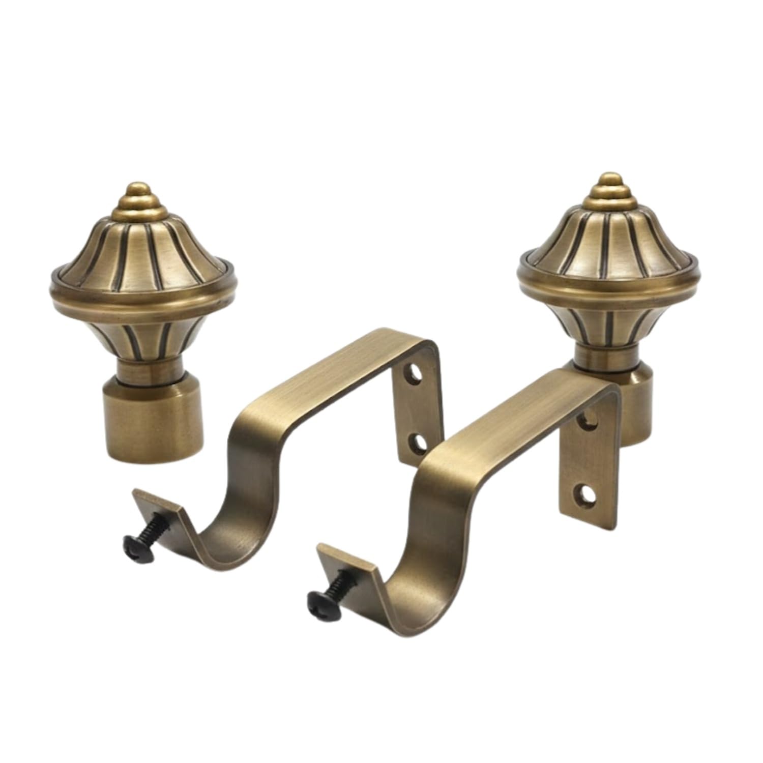 Modern Decorative Curtain Rod Bracket & Finial Set – Premium 1-Inch Heavy Duty Window Hardware – Elegant Round End Caps and Adjustable Wall Support for Living Room & Bedroom-image-32