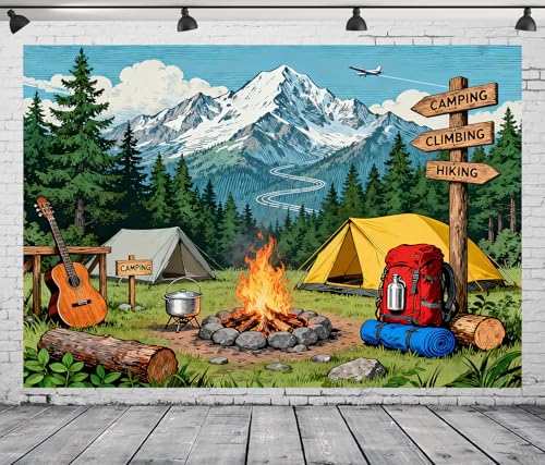 Fondo de Camping 7x5FT para Fotografía en Exterior miniatura 3