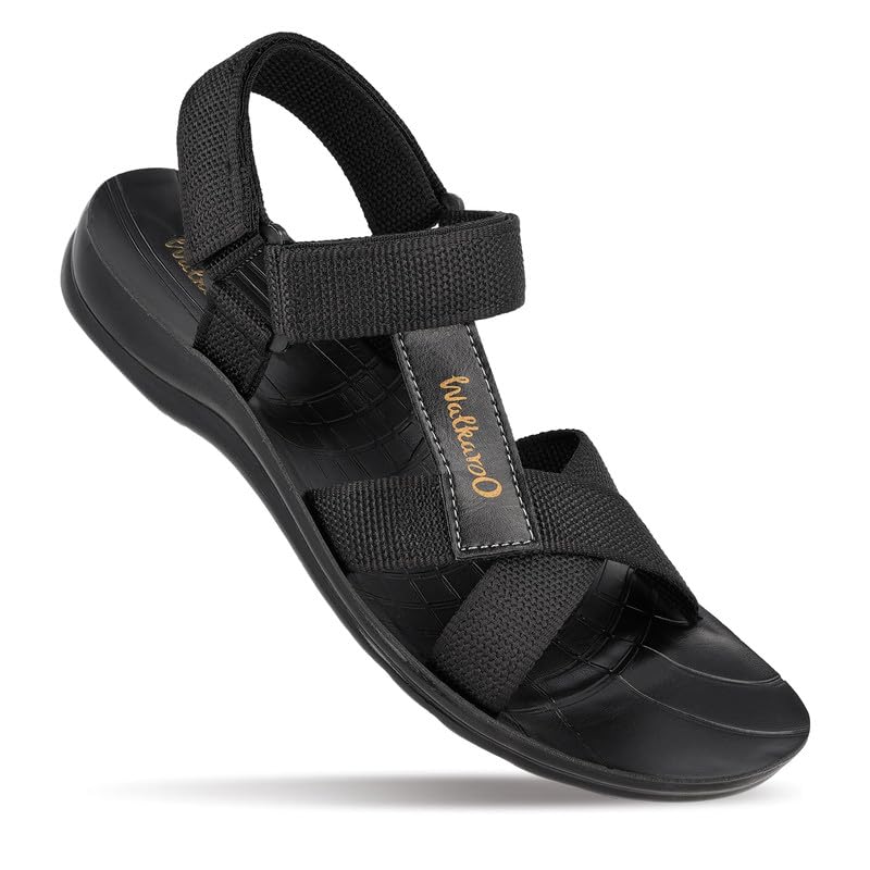 WALKAROO WG1575 Mens Casual and Regular Wear Fashion Sandals - Black (B0CSG69P2Q) Amazon Price History, Amazon Price Tracker