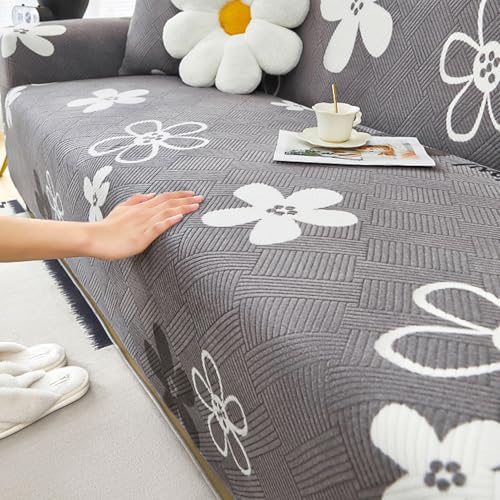 Housse de canapé en velours noble avec finitions élastiques invisibles - 7