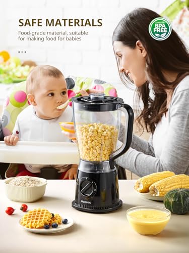 Blender 1.5L Plastic Jug Blender, 2 Speed Settings + Pulse, Stainless Steel Blades, Dishwasher Safe Pitcher for Smoothies, Crushing Ice & Family Meals - Image 4