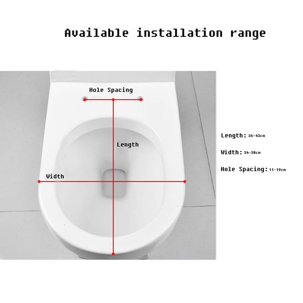 Transparenter WC-Sitz aus Kunstharz mit starken Scharnieren – einfach zu montierender Doppelbefestigungsdeckel (transparent)