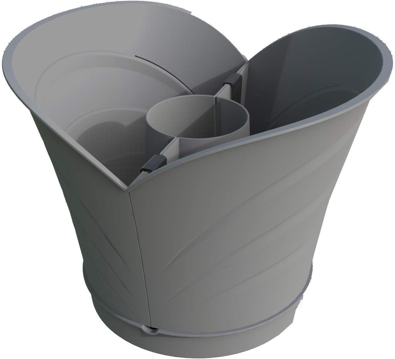 Versatile Tulip Design Wrap Around Post Planter (White