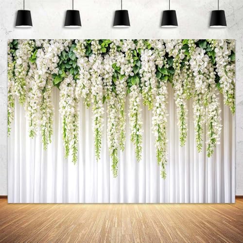 Fondo Fotográfico Flores 10x8ft Blanco para Foto Estudio miniatura 4