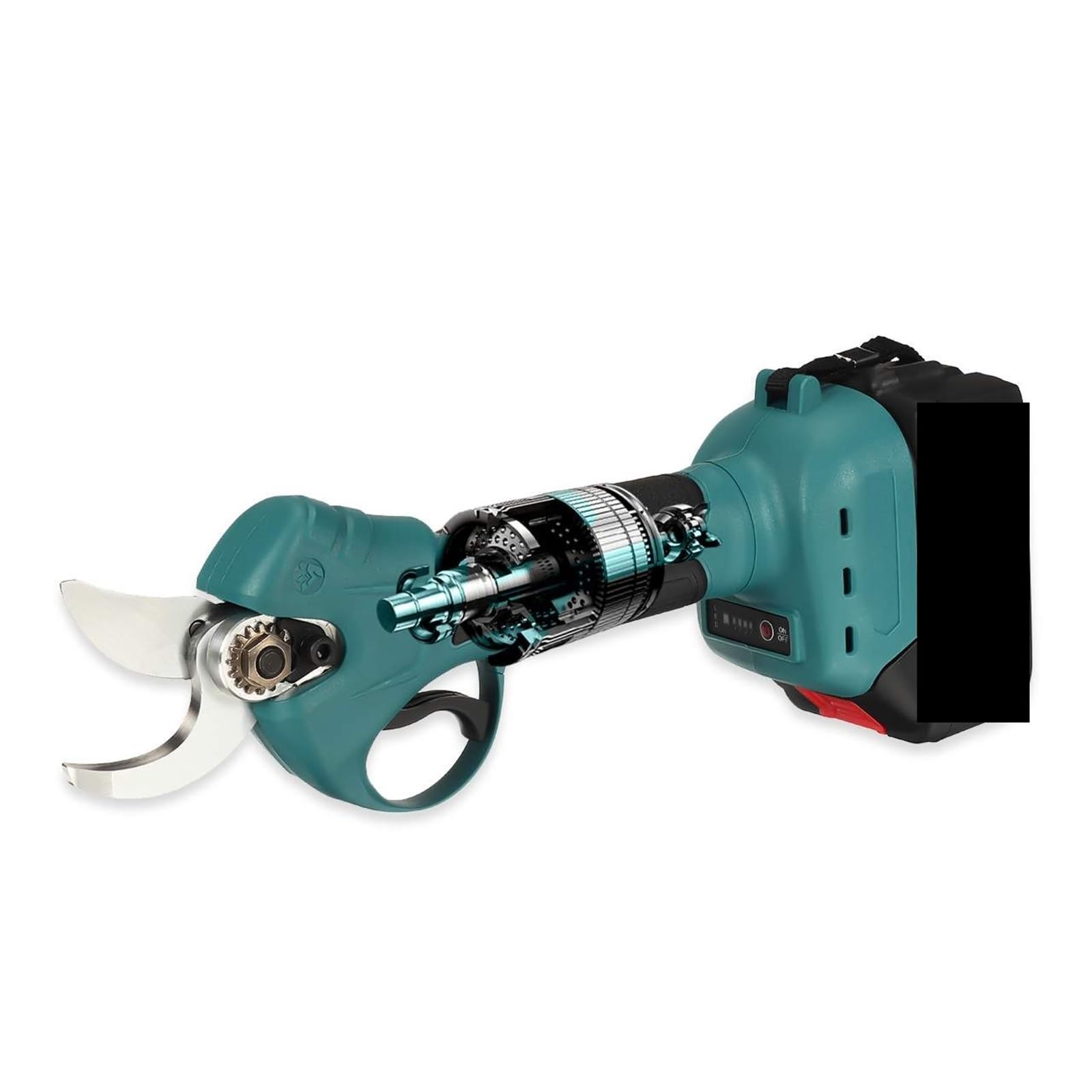 tijeras de podar eléctricas, Tijeras eléctricas recargables inalámbricas sin escobillas de 30MM, tijeras de podar, herramienta for árbol for jardín, herramienta de podar de ramas(2pc battery)