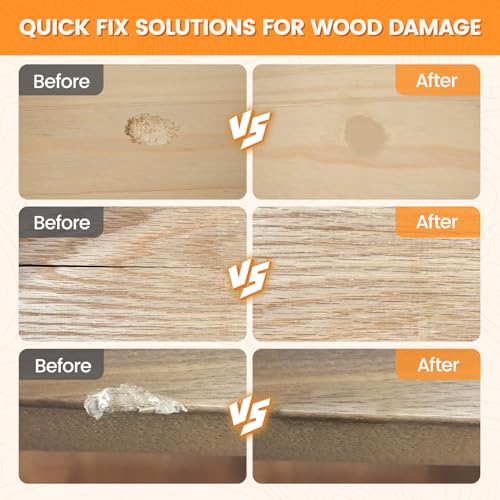 Image of Wood Filler, Wood Repair Kit,16 Ounce Paintable & Stainable Wood Putty Filler, Wood Scratch Cracks Holes Repair Furniture, Exterior Wood Filler Water Resistant, Wood Putty (Natural)