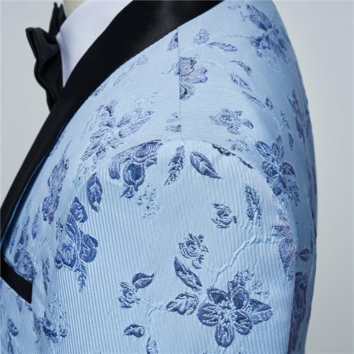 3 Piece Formal Tuxedo Set Slim Fit Prom Suits for Young Men Jacquard Jacket Vest Pants Dinner Graduation Wedding4