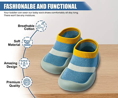 Dookeh Baby Shoes Boys Girls First Walking Shoes Non Slip Soft Sole Sneakers Toddler Infant Babygirl Sock Shoes… thumb #1