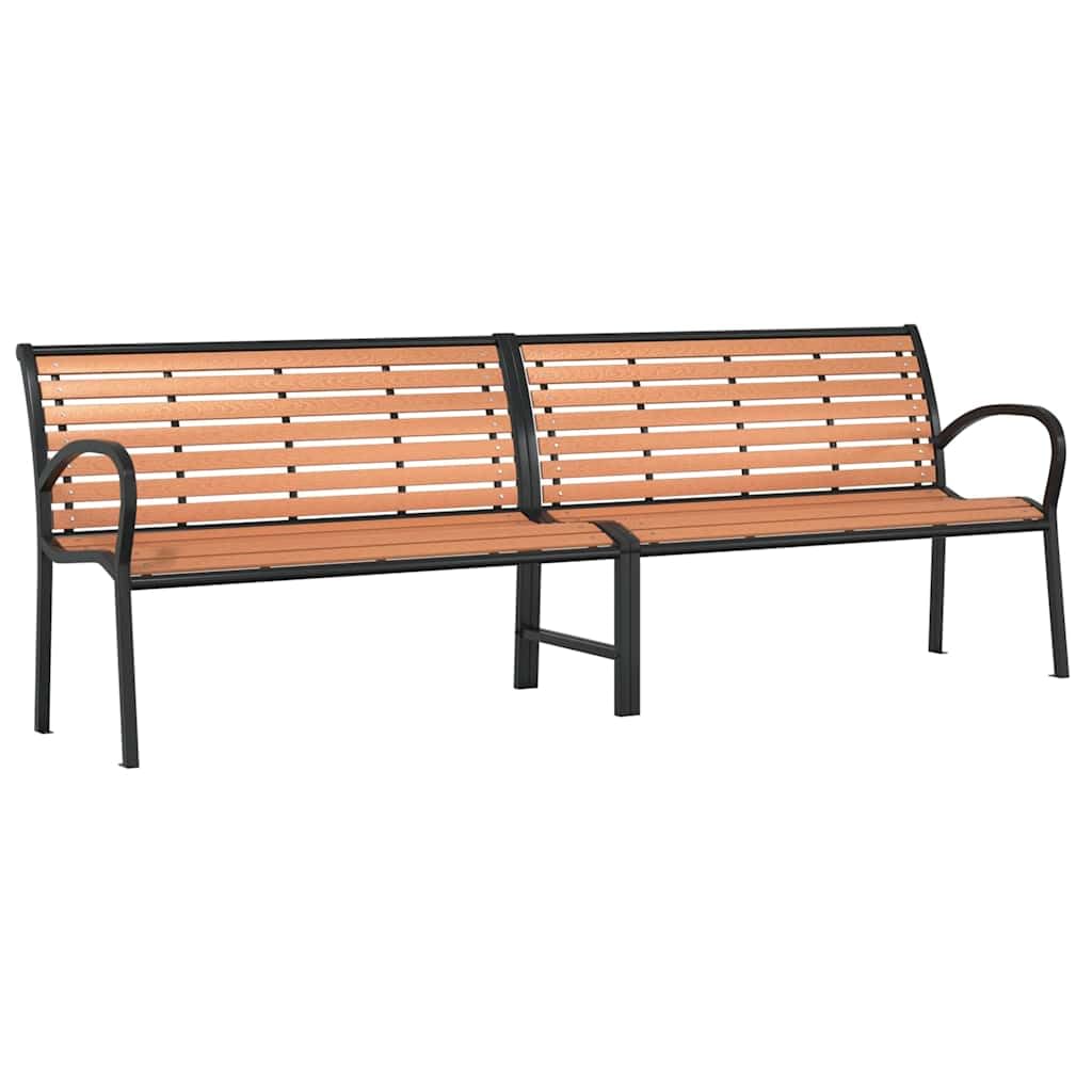 Fengshui Ławka ogrodowa brązowa 231 cm drewno stal