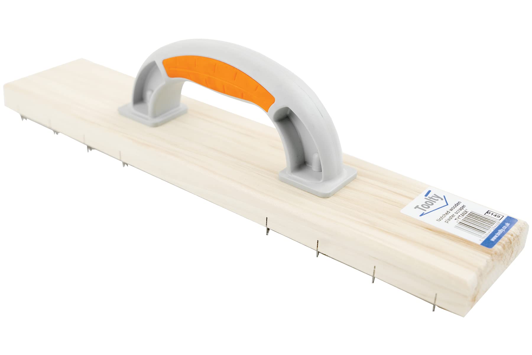 Stainless Steel Notched Wall Plaster Render - 16" - Soft Blocks Scraping Plane - Scraper, DIY - TLTY-0149