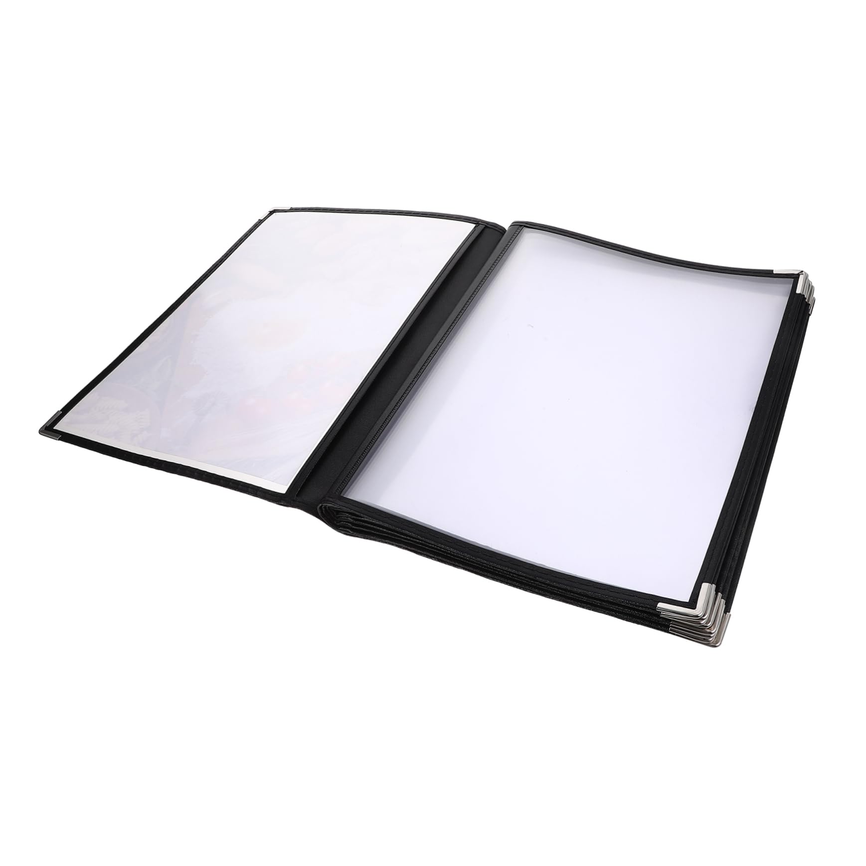 Cabilock Simple Meal Folder Restaurant Menu Display Folder Practical Menu Binder DIY Covers Faux Restaurant Use Menu Book Shop Fits Clear Menu Book Black PVC