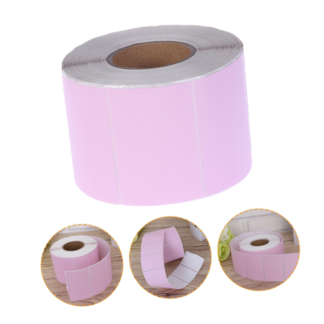 2 Pezzi di Etichette per Etichettatrice in Carta Termica Adesiva Rosa, Resistenti All'acqua, per Spedizioni e Indirizzi