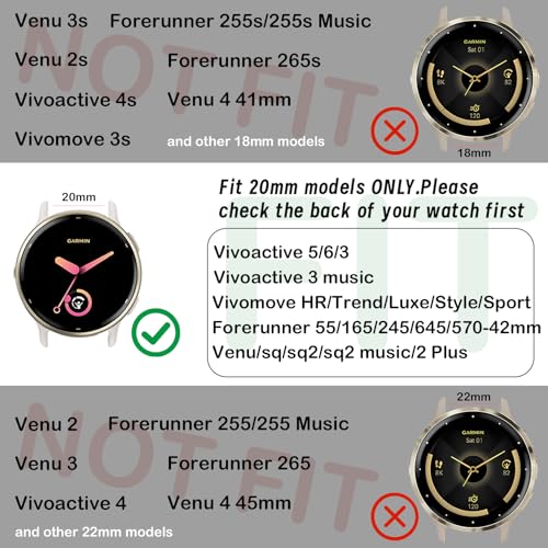 Correa magnética trenzada 20mm para Garmin Vivoactive miniatura 3