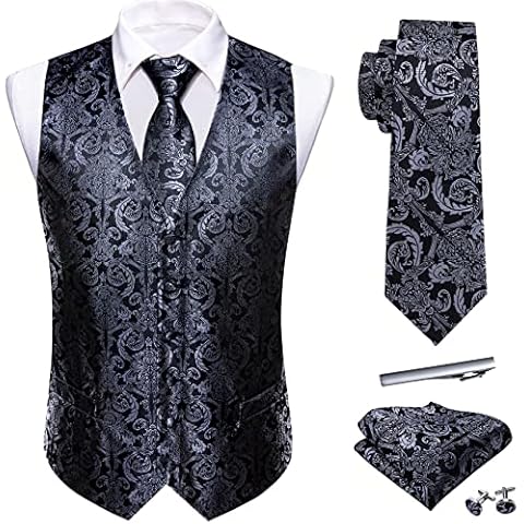 Conjunto de chaleco de seda jacquard para hombre Barry.Wang Cover