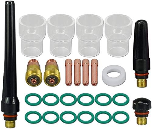 Corpos De Pinça De Lente De Gás TIG Stubby RIVERWELD 17GL332 10N24S 3/32'' 2.4mm Kit Sortido Para Tocha De Solda Tig Qq3 I.1666180459