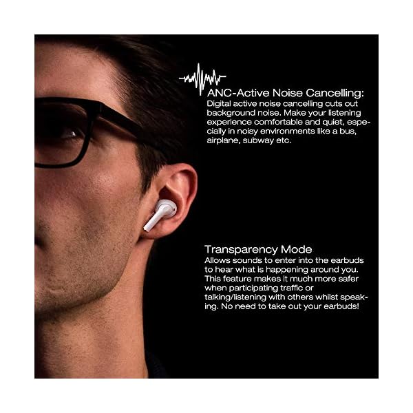 TWS True Wireless-Kopfhörer mit aktiver Geräuschunterdrückung, TENNMAK PRO-ANC Bluetooth-Kopfhörer, 30 Stunden und kabelloses Schnellladen, Smart Touch Control, Schnellverbindung – Bild 3
