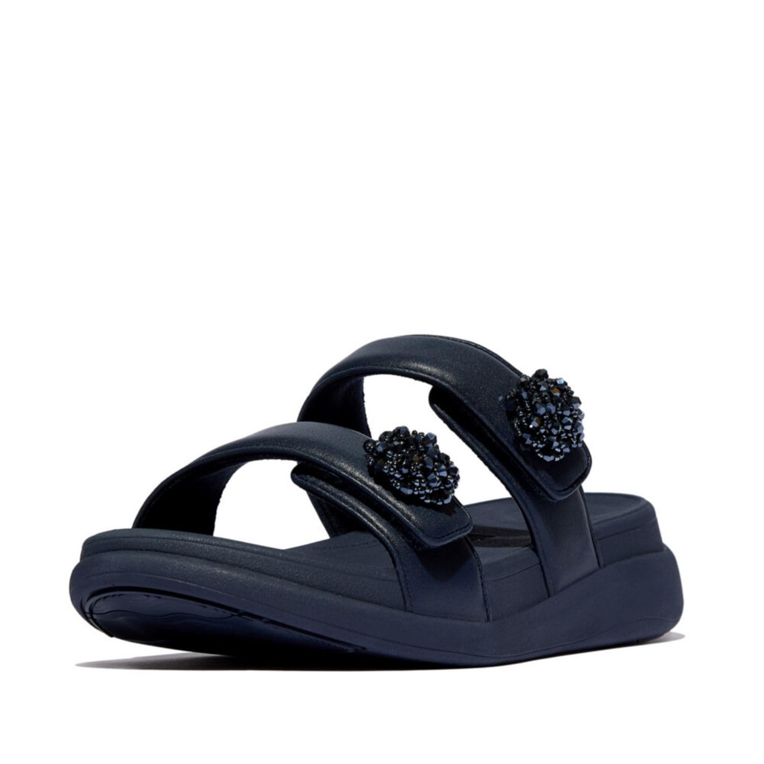 Fitflop Kobiety F-mode Go Beadie-button Adj. Flatform 2-bar SlidesSandał
