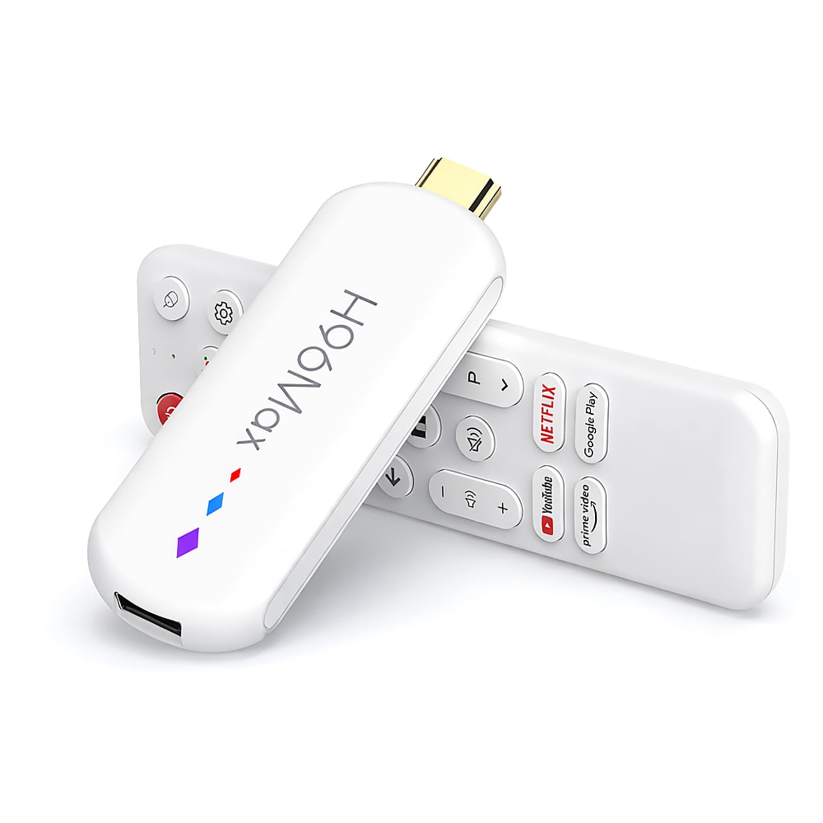 SENECESLI do Dekodera TV z Systemem Android 14.0, Odtwarzacza Multimediów Strumieniowych 4K Ultra HD, Inteligentnego Cyfrowego Tunera TV z Pilotem Głosowym, Pamięci RAM 2 GB, Pamięci ROM