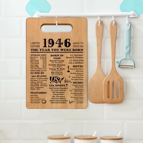 80th Birthday Gifts for Women Men,1946 Cutting Board Gift for Him Her by GevGuxLuo - Used condition - Image 7