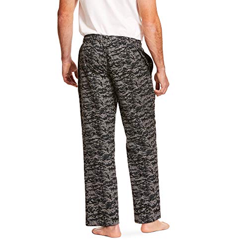 ARIAT Men's Flannel Pajama Pant, Heather Grey Plaid2