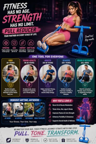 Image of Pull Reducer Bands 4 Tubes Body Pedal Exerciser Yoga Crossfit Exercise, Arm Exercise, Body Building Training Men and Women