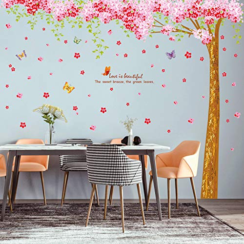 Vinilo decorativo gigante removible árbol de cerezo rosa miniatura 5