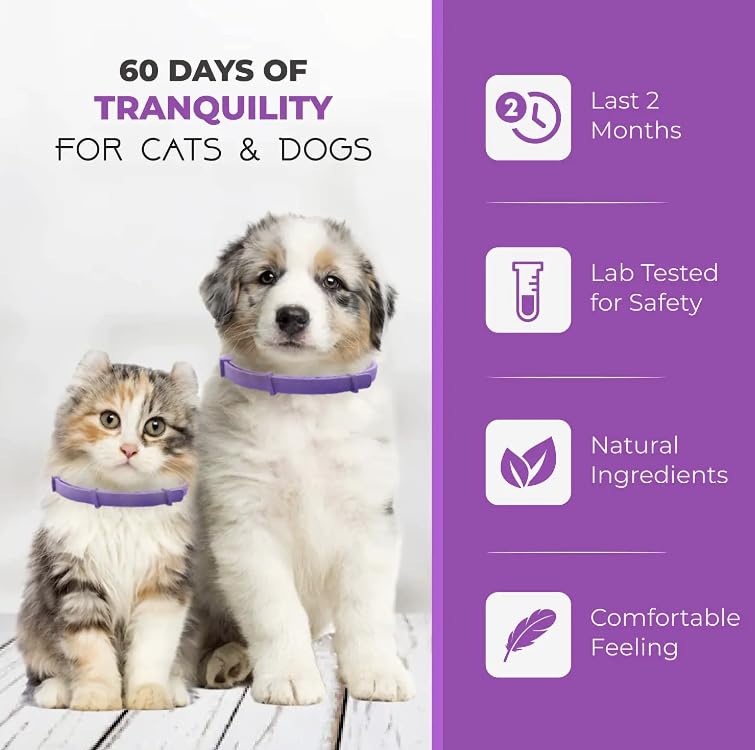 Calming Collar for Cats, Long-Lasting Pheromone Collar Helps for 60 Days, Designed to Reduce Stress and Anxiety, Helps Cats and Kittens Calm, Loud Noises, and Separation, 2 Count - image 5