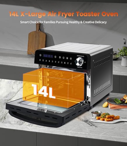 Freidora de Aire Caliente mini Horno 14L | Airfryer XXL 1800W con 11 Programas Ventana de Cristal Visualizable, Freidora de Aire Caliente con Pantalla Táctil LED y 7 Accesorios Libro de Recetas 3 Freidora De Aire Caliente Mini Horno 14l | Airfryer Xxl 1800w Con 11 Programas Ventana De Cristal Visualizable, Freidora De Aire Caliente Con Pantalla Táctil Led Y 7 Accesorios Libro De Recetas