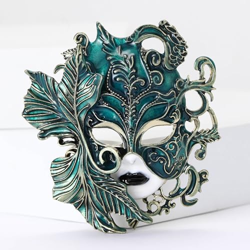 Image of Blue Venice Queue Mask Brooch Pin for Women & Men