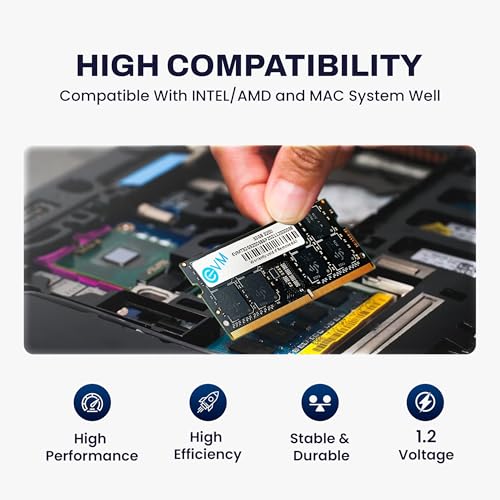 Image of EVM 32GB DDR4 Laptop RAM 3200MHz - Unleash Your System's Full Potential - Perfect for Gamers, Office Work, and More - 10 Years Warranty (EVMT32G3200S88P)