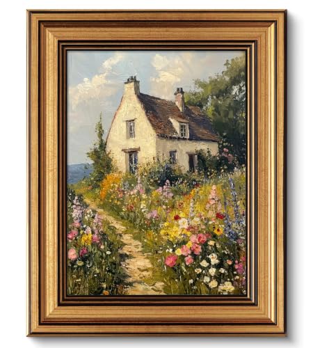 Image of NALEPS French Country Framed Wall Art, Country Wildflower Wall Decor, 9x11