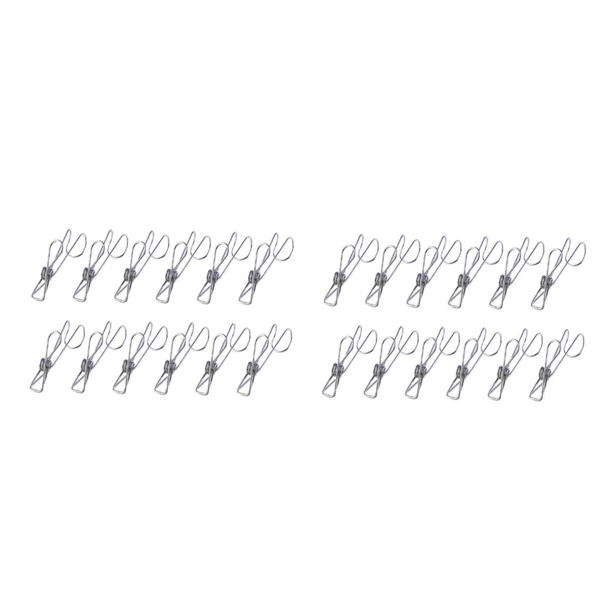 SOLUSTRE 2sätze Teiliges Aus Edelstahl Wäscheklammern Mit Haken Robuste Clips Für Kleidung Handtücher Und Mehr Für Küche Bad Und Camping Hohe Tragfähigkeit Und Platzersparnis