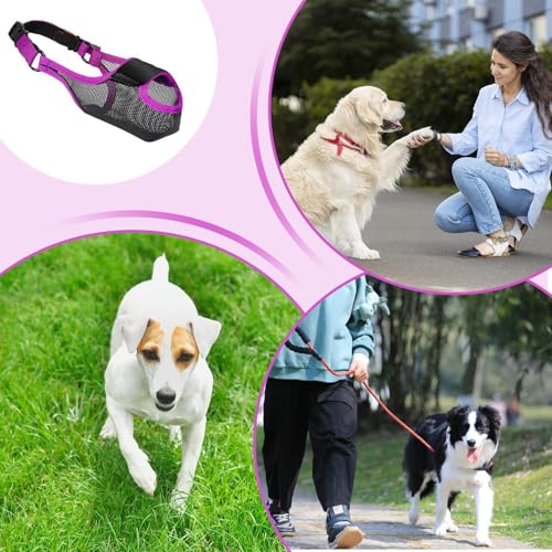 Maulkorb Für Hunde, 2 Stück Maulkorb Für Hunde, Weich, Verstellbare Schlaufe, Atmungsaktiv, Sicherer, Schneller Sitz Für Kleine, Mittelgroße Hunde, Verhindert Beißen, Kauen Und Bellen, S/M/L
