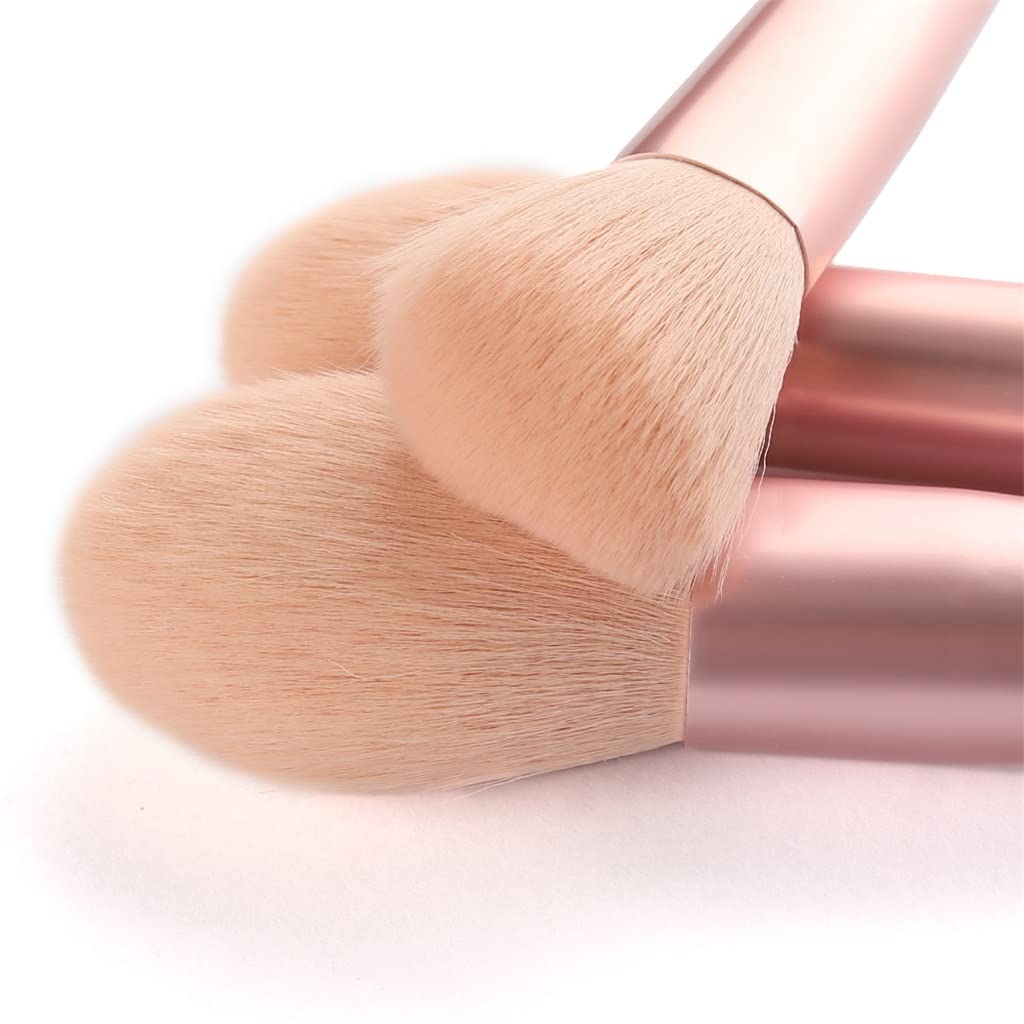 11-teiliges Make-up-Pinsel-Set, Werkzeuge, Kosmetikpinsel-Set für Puder, Kontur, Rouge, Lippen, Lidschatten, Concealer, Foundation(Roze-11pcs)