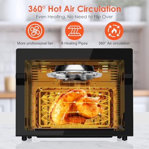 30L Air Fryer Oven XXL with Rotisserie, 20 Programs/9 Accessories - Image 3
