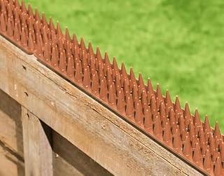 Primrose Fence Spikes - Cat Garden Wall Security Anti Climb Detterent Spike Strips - Brown - Pack of 5