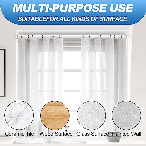 Image of CorkLatta White Shower Curtain Rod 31 to 92 Inch,1 Inch Diameter Adjustable Spring Tension Stainless Steel Telescoping Rod,Easy Install,No Rust