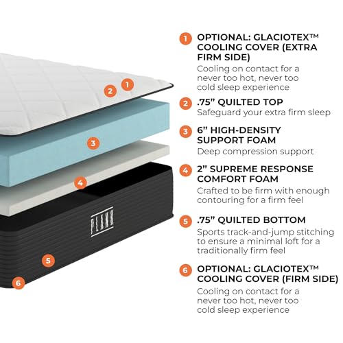 Image of Brooklyn Bedding Plank Firm 10 inch California King Mattress |Breathable Materials