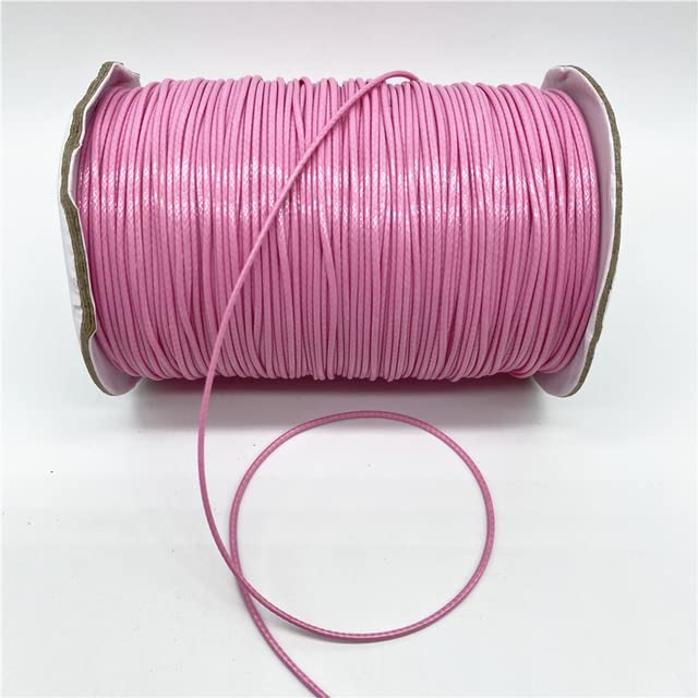 Perlenfaden-Bastelschnur, Baumwoll-Makramee-Seilschnur, Perlenschnur, 10 Yards/Lot, 1 mm gewachste Schnur, PU-Lederfaden, Schnur, Schnur, Riemen, Halskette, Seil for die Schmuckherstellung, DIY-Armban