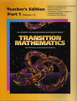 Hardcover Transition Mathematics (Teacher's Edition: Part 1: Chapters 1-6) Book