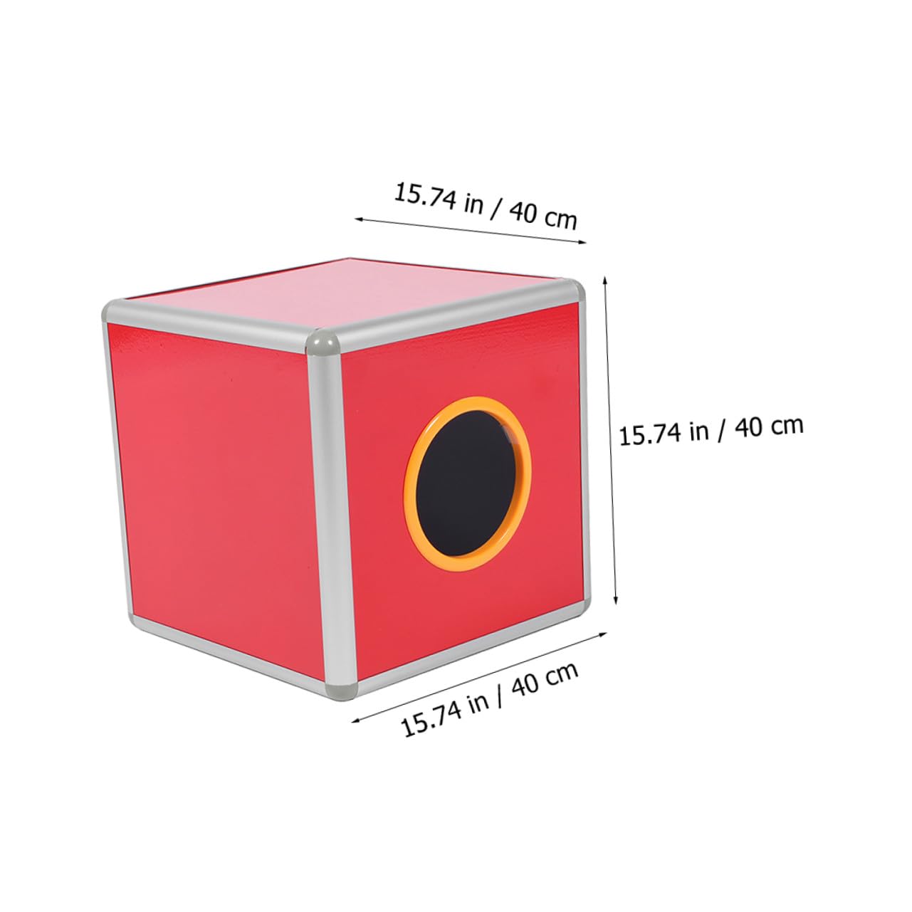 Zerodeko Caja de Lotería de Oficina Cuadrada Roja de Aleación de Aluminio Acrílico, Multifuncional y Práctica para Fiestas y Reuniones Empresariales