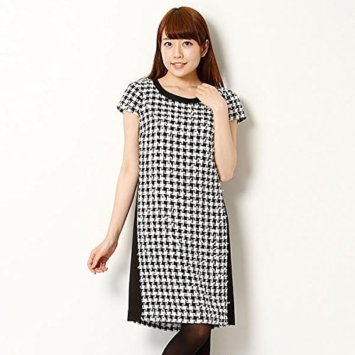 Amazon Co Jp ローズティアラ 大きいサイズ Rose Tiara セレモニー対応 大きいサイズ ワンピース チドリガラワンピース クロ 42 Abr 服 ファッション小物