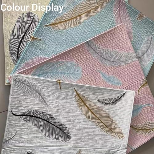 Image of CVD 3D PE Foam Self-Adhesive Wall Stickers | Pink Print Wallpaper for Home, Hotel, Living Room, Bedroom & Cafe | DIY Decorative Panel (70 x 70 cm, Approx. 5.8 Sq. Feet, 1 Piece)