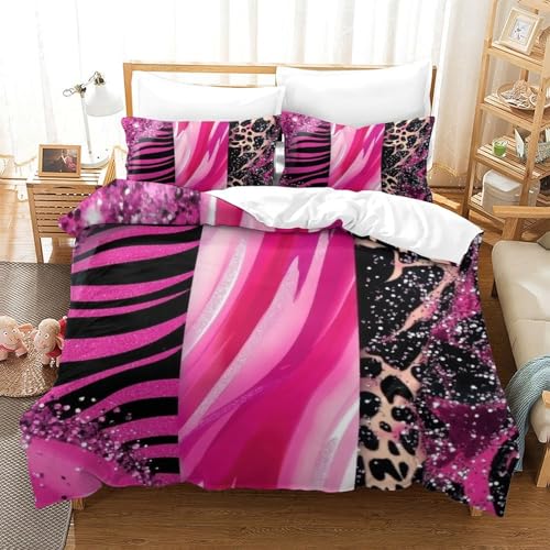 Housse de couette 3D hypoallergique et résistante en microfibre douce 260x220cm