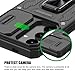 SYONER for Samsung Galaxy S25 Plus Case [Not for S25], Shockproof Phone Case & Sliding Camera Cover & Ring Holder Kickstand with Soft TPU Screen Protector [Black]