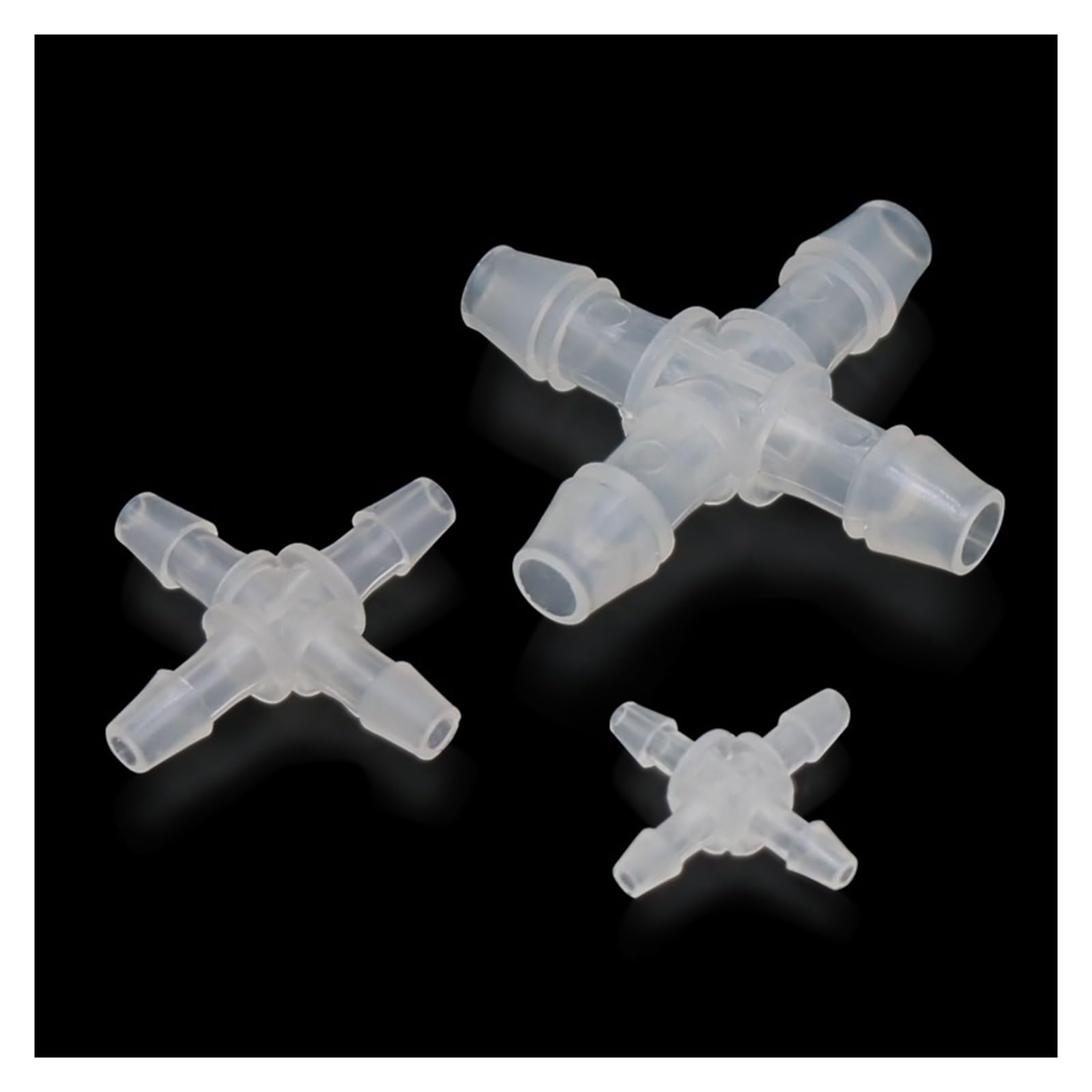 1/5/10 Stück 2,4-12,7 mm PP-Kunststoff-Rohrverbinder Aquarium Aquarium Schlauch Schlauchverbinder (Farbe: 10 Stück, Größe: 11,1 mm)
