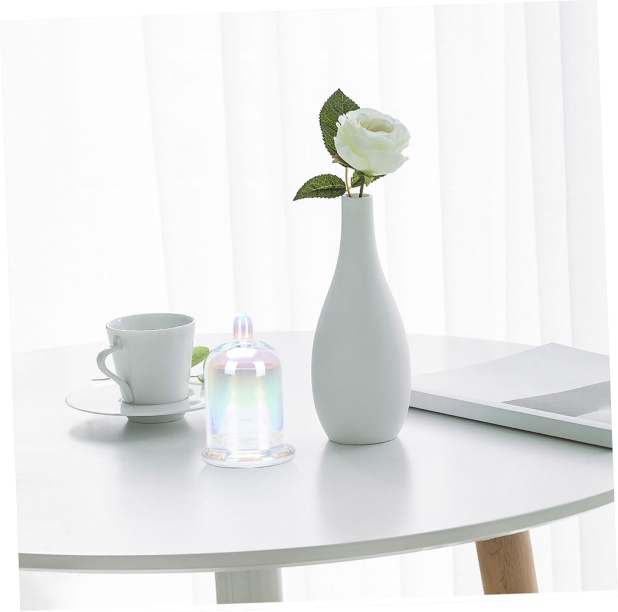 Glass Dome Candle Holder Set Large Decorative Wedding Wax Cup Votive Candle Jar Glass Cloche for Home and Event Décor