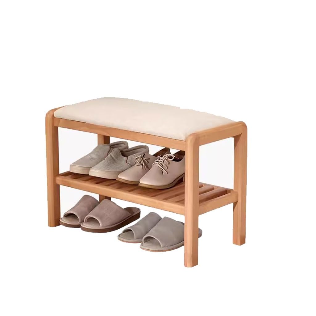 Banc de bout de lit nordique en bois véritable pour un intérieur élégant